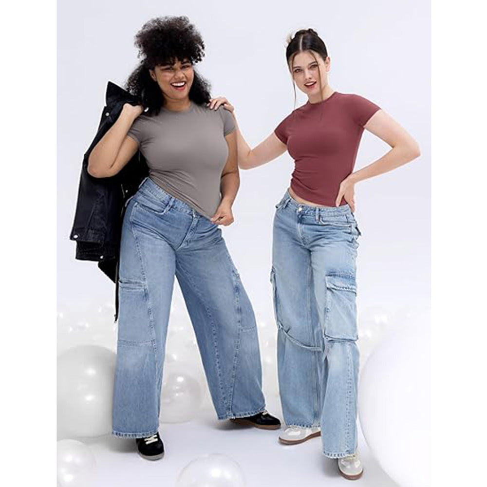 👚✨ Women's Double-Lined Slim Fit T-Shirt | Crew Neck Short Sleeve Top for Everyday Basics | Smoke Cloud Pro Collection ☁️ #WardrobeEssentials #OOTDInspo 👚✨ Women's Double-Lined Slim Fit T-Shirt | Crew Neck Short Sleeve Top for Everyday Basics | Smoke Cloud Pro Collection ☁️ #WardrobeEssentials #OOTDInspo